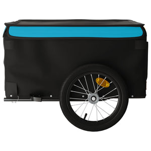 Rimorchio da Bici Nero e Blu 45 kg in Ferro 94086