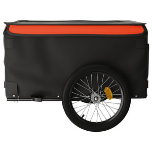 Rimorchio da Bici Nero e Arancione 45 kg in Ferro 94089