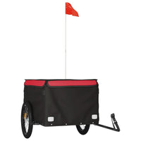 Rimorchio da Bici Nero e Rosso 45 kg in Ferro 94090