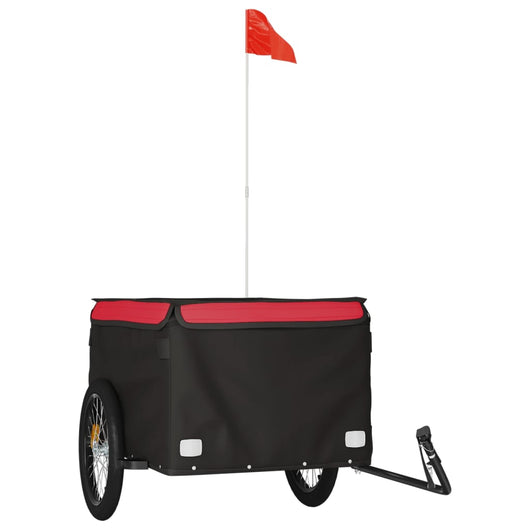 Rimorchio da Bici Nero e Rosso 45 kg in Ferro 94090