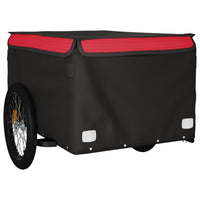 Rimorchio da Bici Nero e Rosso 45 kg in Ferro 94090