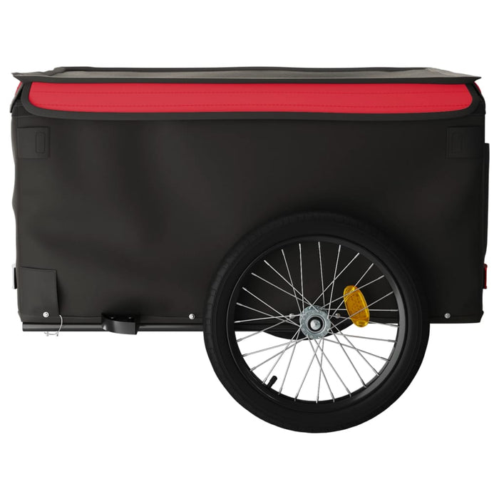 Rimorchio da Bici Nero e Rosso 45 kg in Ferro 94090