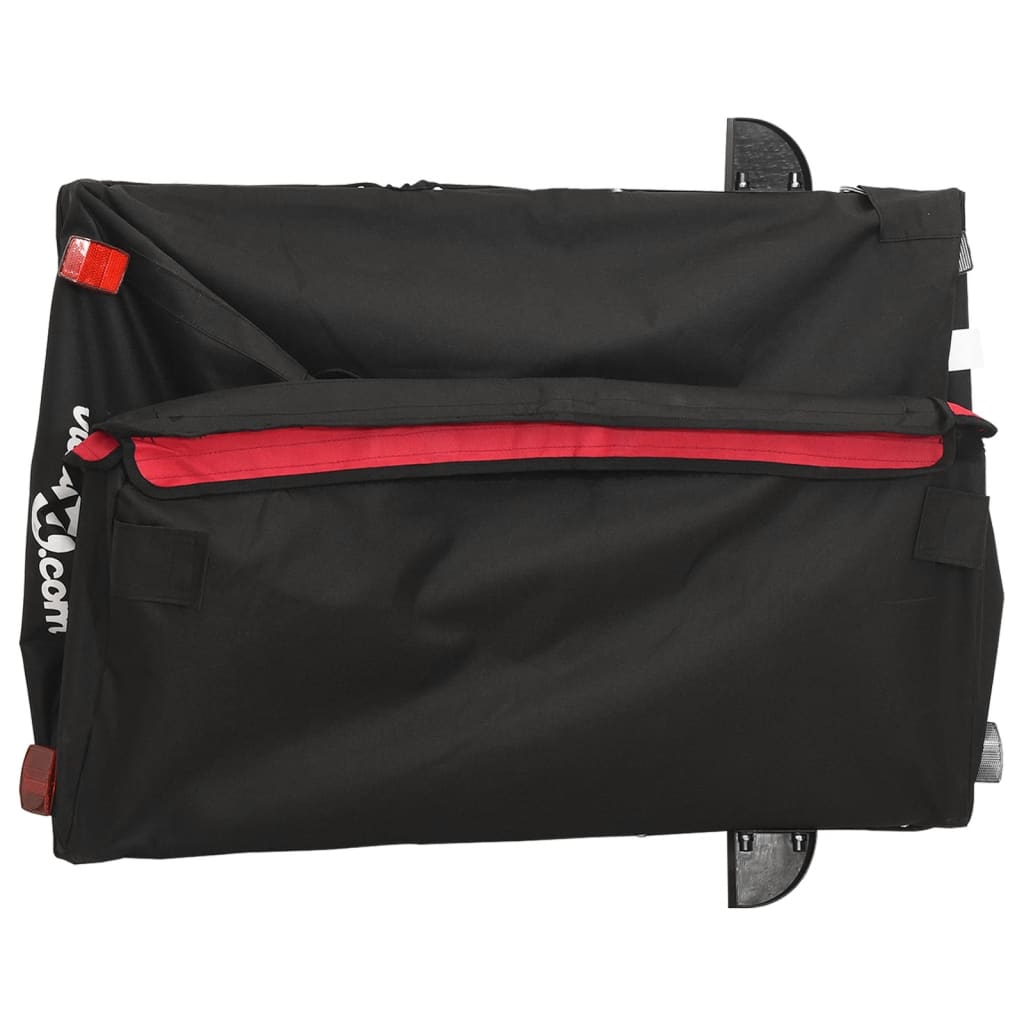 Rimorchio da Bici Nero e Rosso 45 kg in Ferro 94090