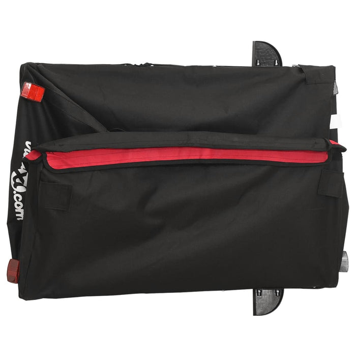 Rimorchio da Bici Nero e Rosso 45 kg in Ferro 94090