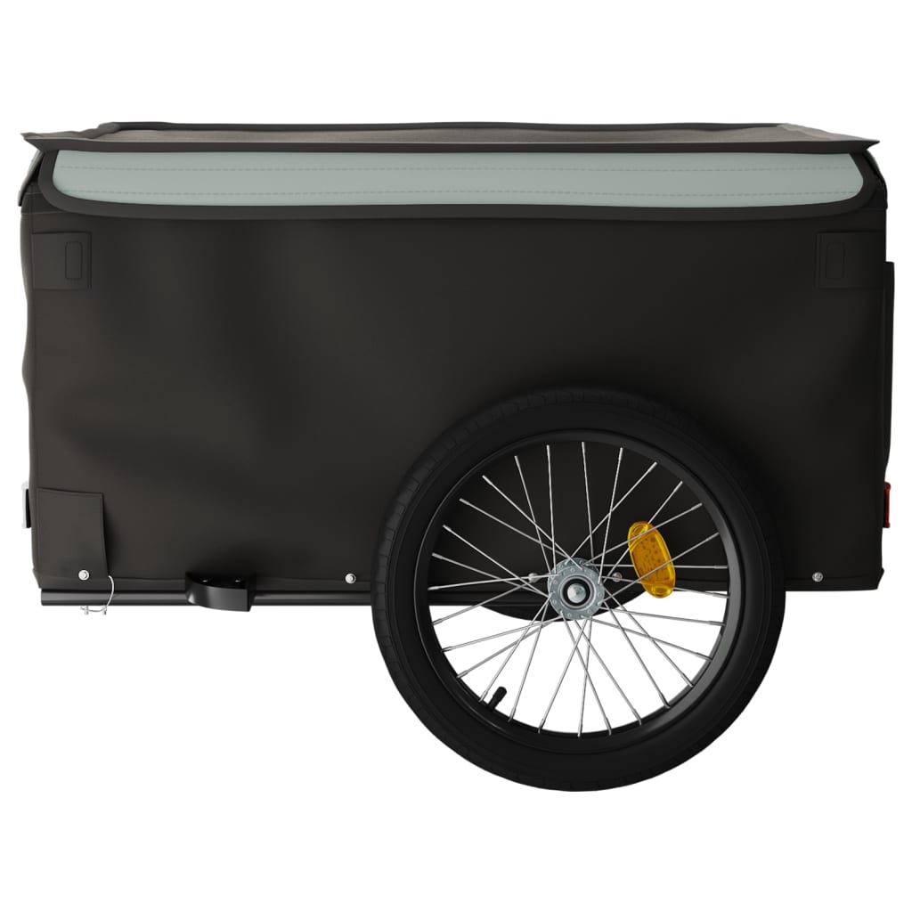 Rimorchio da Bici Nero e Grigio 45 kg in Ferro 94091
