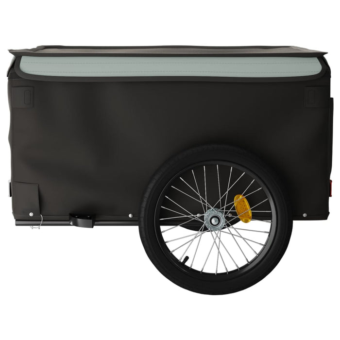 Rimorchio da Bici Nero e Grigio 45 kg in Ferro 94091