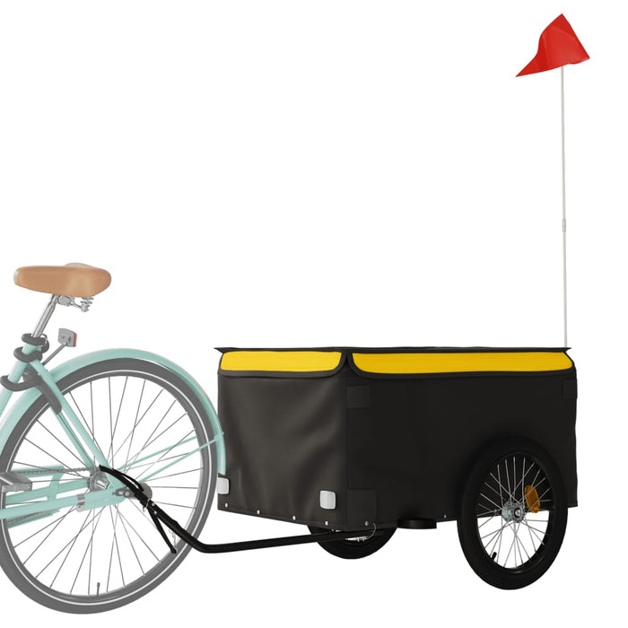 Carrello rimorchio trasporto biciclette 45 kg ferro giallo 02_0044148