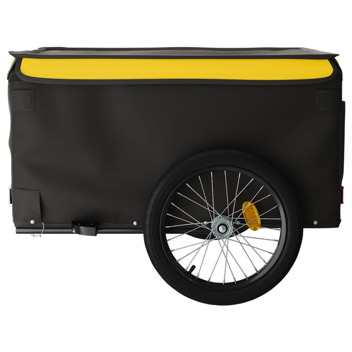 Rimorchio da Bici Nero e Giallo 45 kg in Ferro 94092