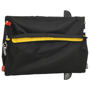 Rimorchio da Bici Nero e Giallo 45 kg in Ferro 94092