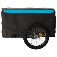 Rimorchio da Bici Nero e Blu 45 kg in Ferro 94093