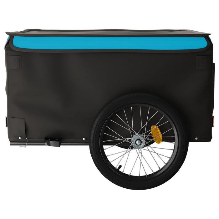 Rimorchio da Bici Nero e Blu 45 kg in Ferro 94093