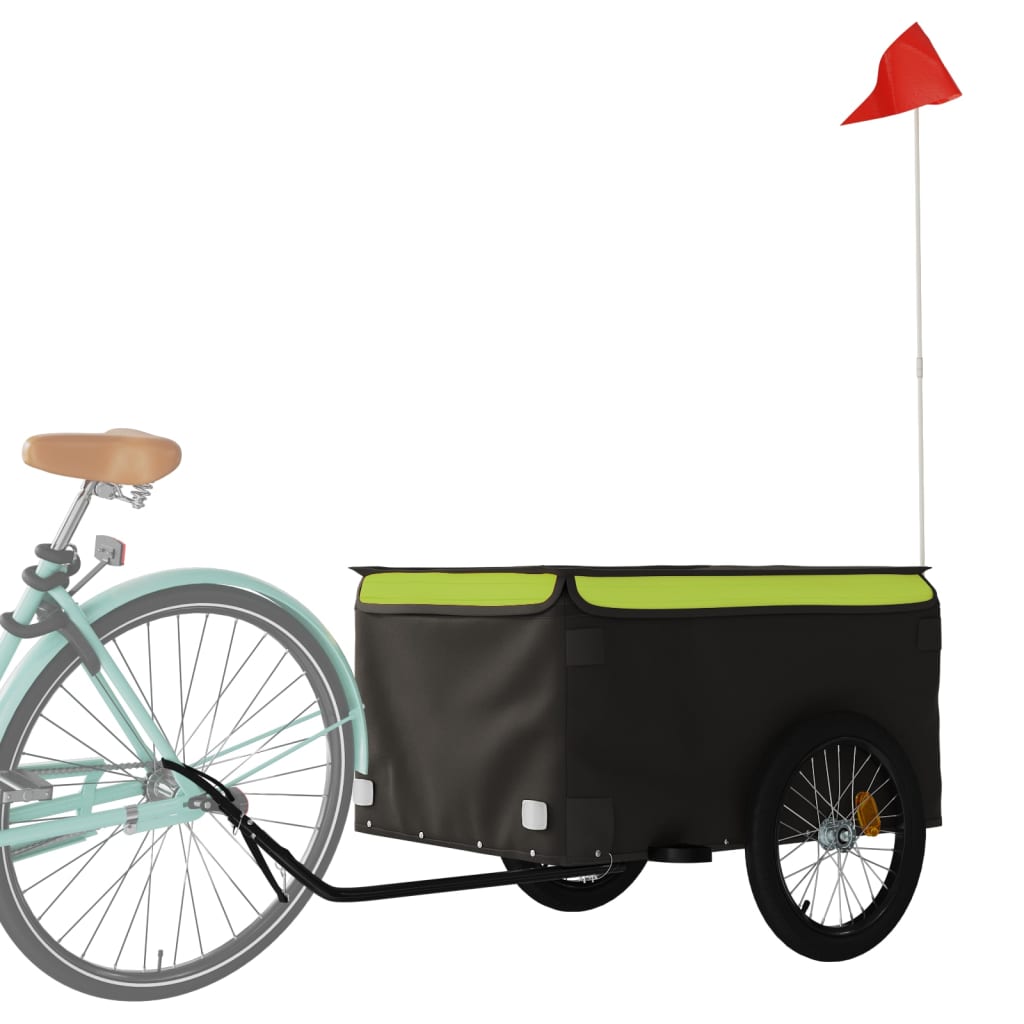 Carrello rimorchio trasporto biciclette 45 kg ferro verde 02_0044124