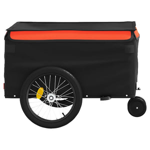 Rimorchio da Bici Nero e Arancione 30 kg in Ferro 94096