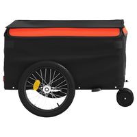 Rimorchio da Bici Nero e Arancione 30 kg in Ferro