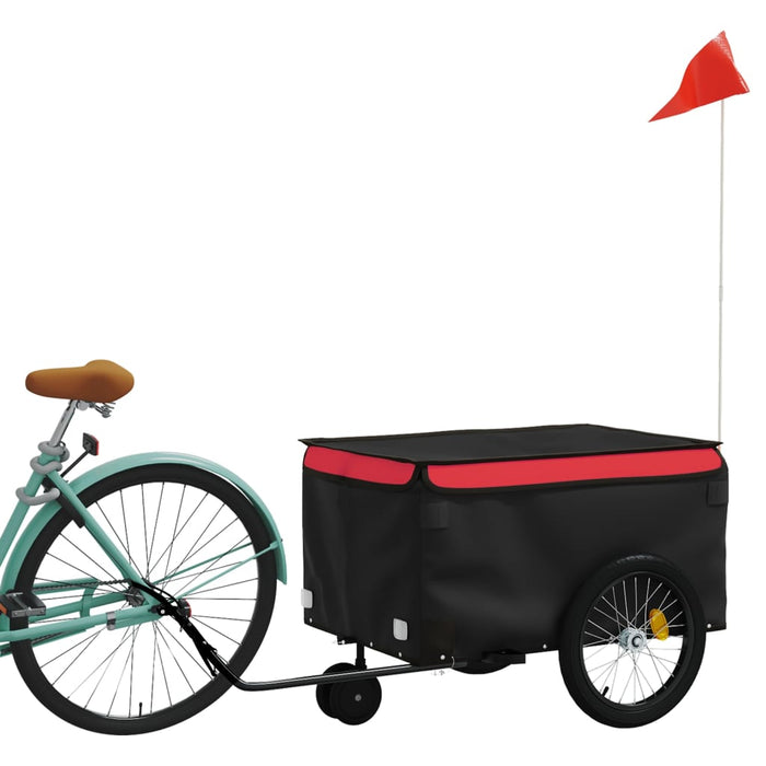 Carrello rimorchio trasporto biciclette 30 kg ferro rosso 02_0044173