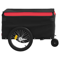 Rimorchio da Bici Nero e Rosso 30 kg in Ferro 94097