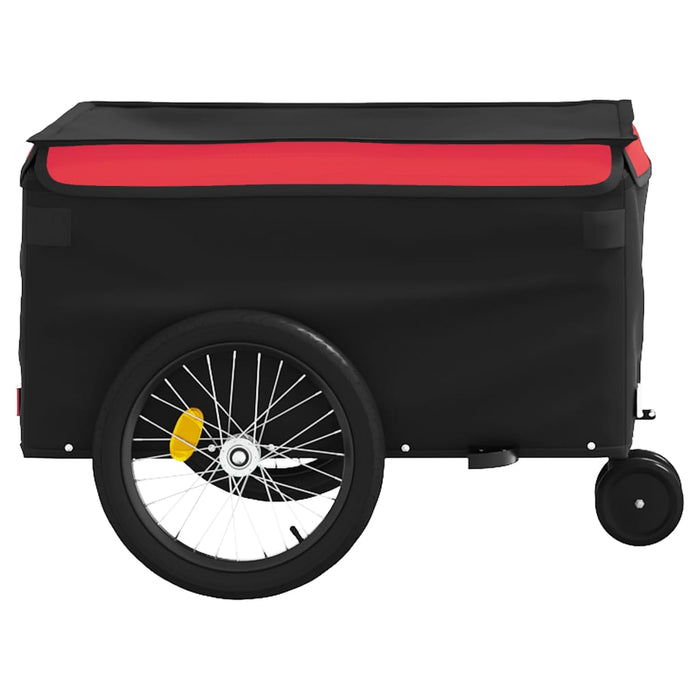 Rimorchio da Bici Nero e Rosso 30 kg in Ferro 94097