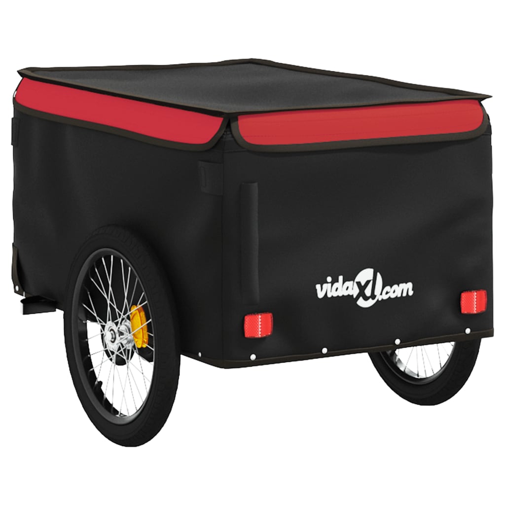 Carrello rimorchio trasporto biciclette 30 kg ferro rosso 02_0044173