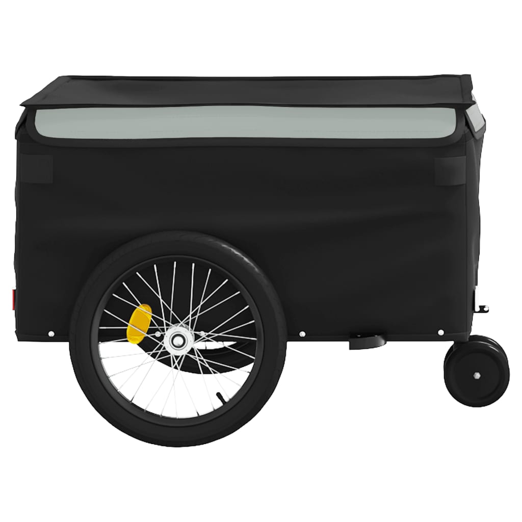 Rimorchio da Bici Nero e Grigio 30 kg in Ferro
