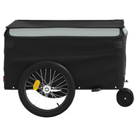 Rimorchio da Bici Nero e Grigio 30 kg in Ferro