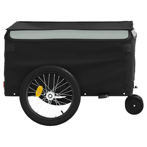 Rimorchio da Bici Nero e Grigio 30 kg in Ferro