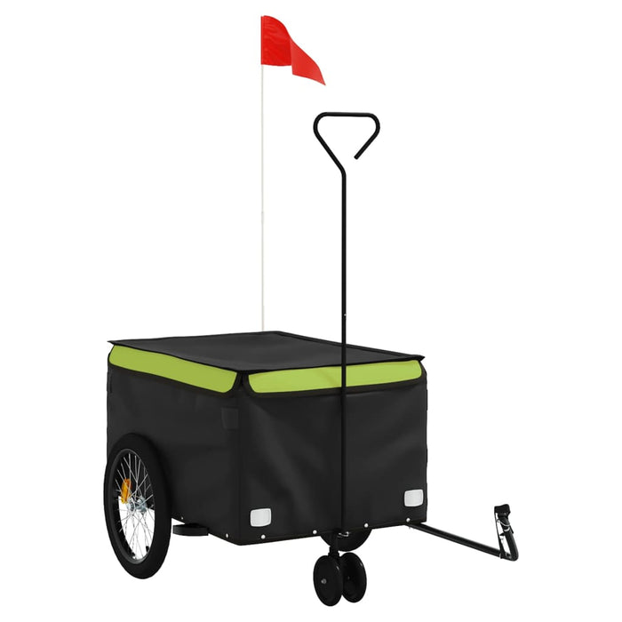 Rimorchio da Bici Nero e Verde 30 kg in Ferrocod mxl 91720