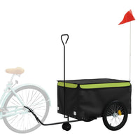 Rimorchio da Bici Nero e Verde 45 kg in Ferro 94116