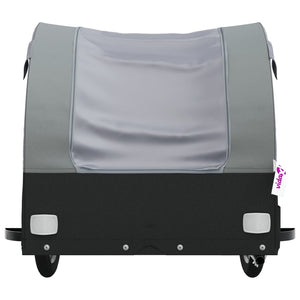 Rimorchio da Bici Nero e Grigio 45 kg in Ferro 94126