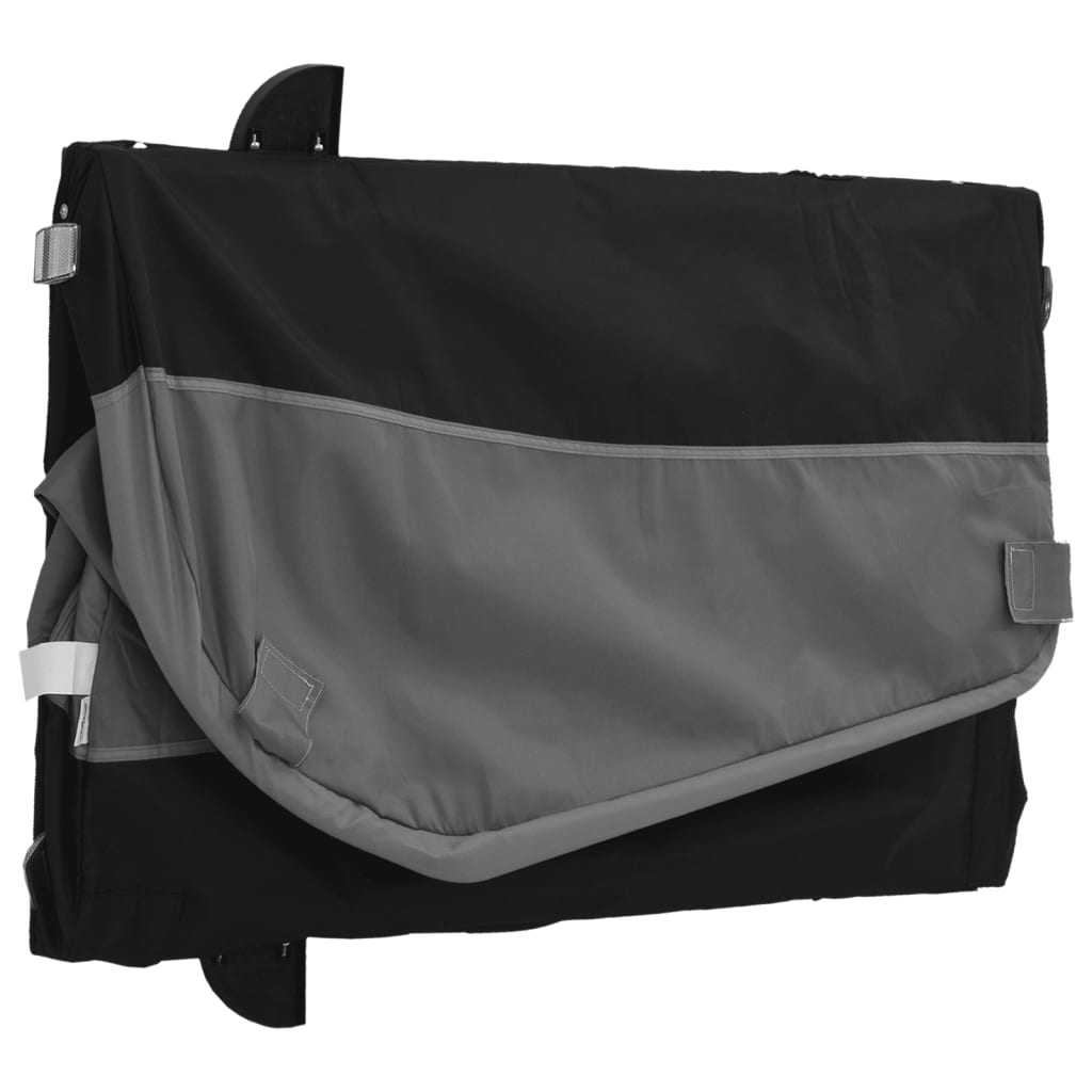 Rimorchio da Bici Nero e Grigio 45 kg in Ferro 94126