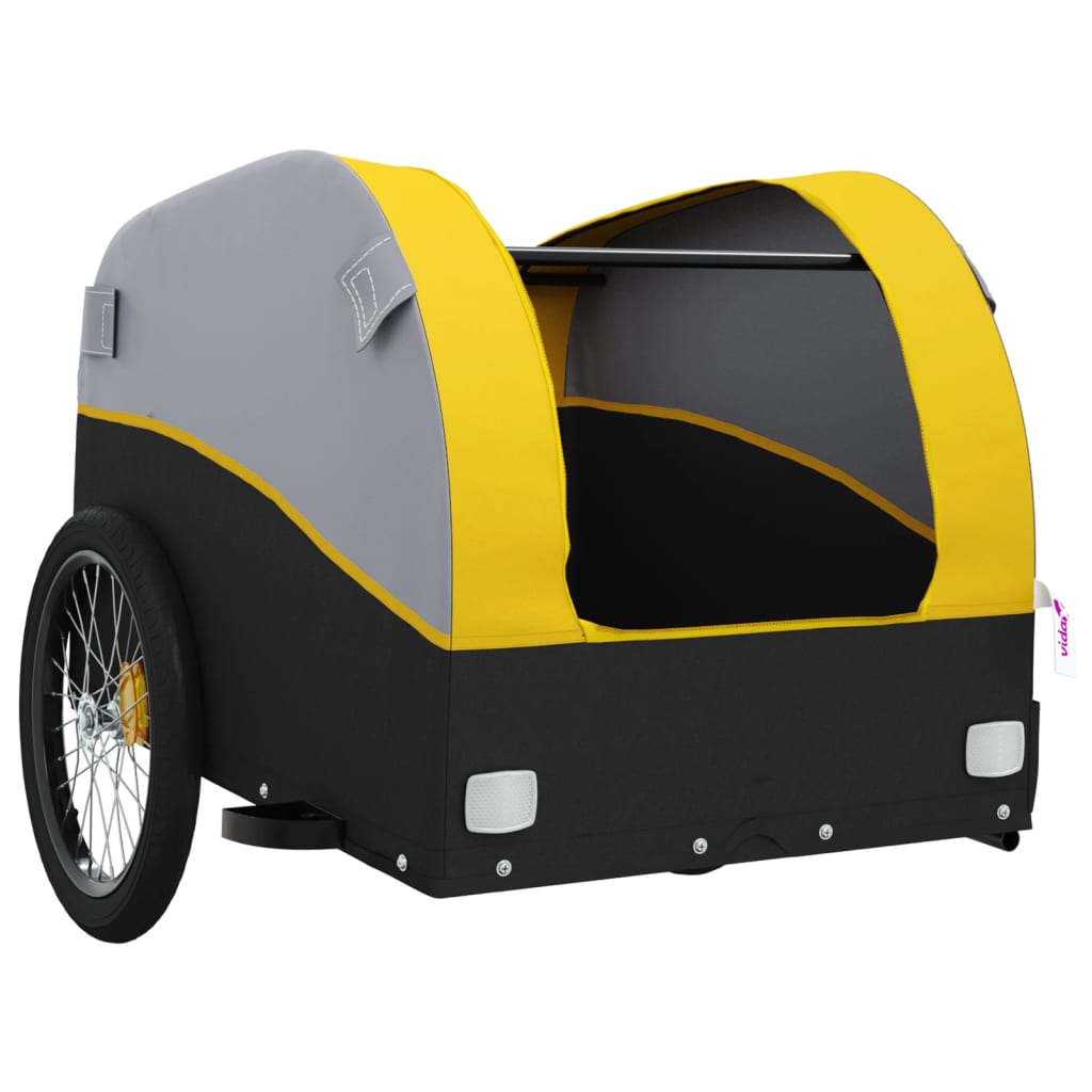 Carrello rimorchio trasporto biciclette 45 kg ferro giallo 02_0044142
