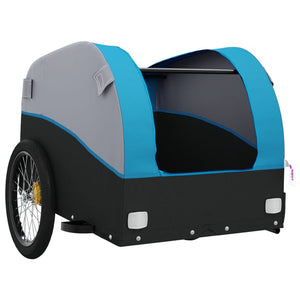 Rimorchio da Bici Nero e Blu 45 kg in Ferro 94128