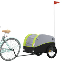 Rimorchio da Bici Nero e Verde 45 kg in Ferro 94137