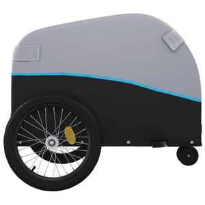 Rimorchio da Bici Nero e Blu 30 kg in Ferro 94142
