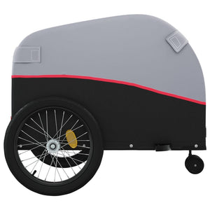 Rimorchio da Bici Nero e Rosso 45 kg in Ferro 94146