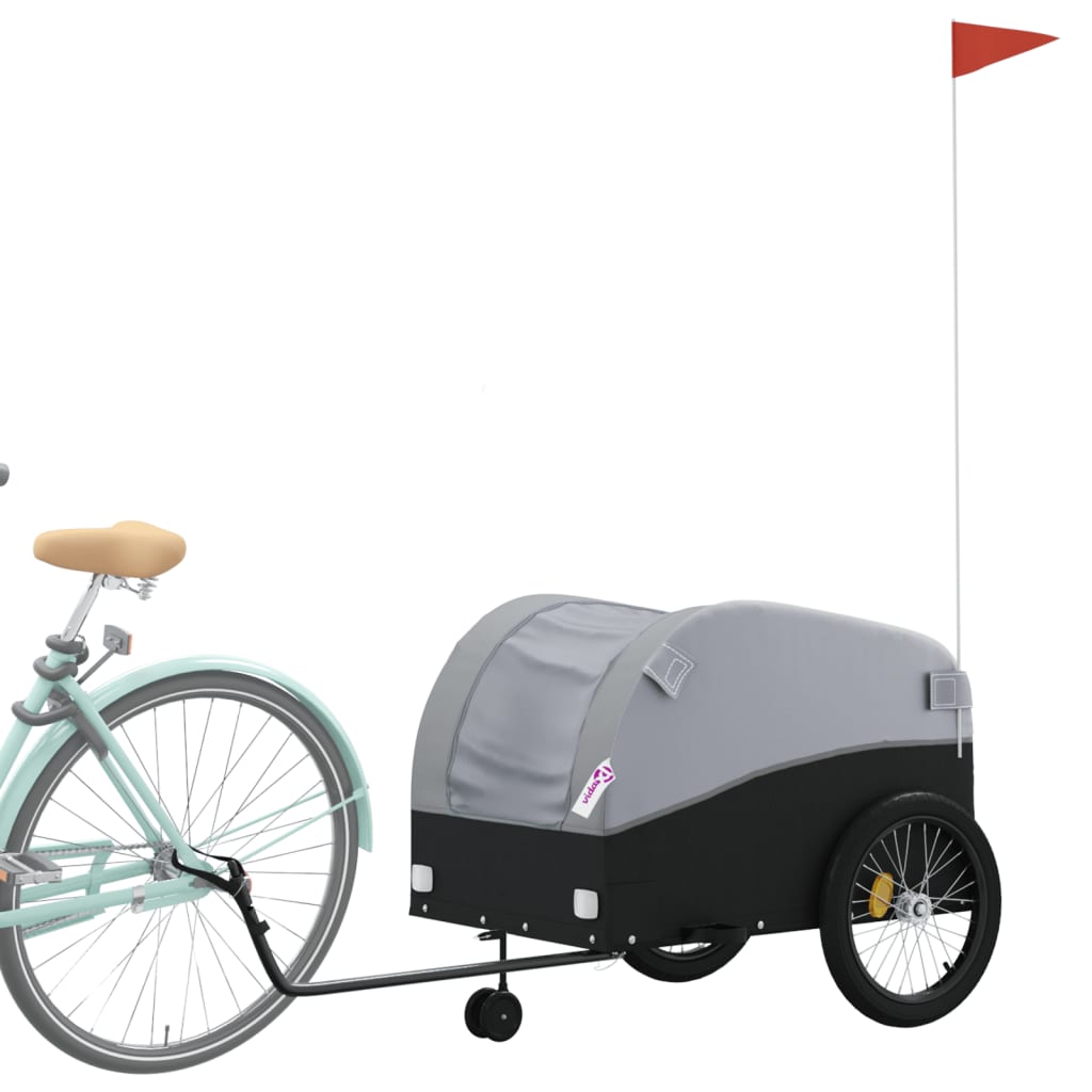 Carrello rimorchio trasporto biciclette 45 kg grigio ghisa 02_0044122