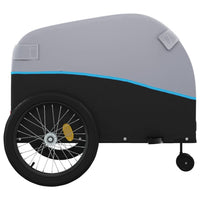 Rimorchio da Bici Nero e Blu 45 kg in Ferro 94156