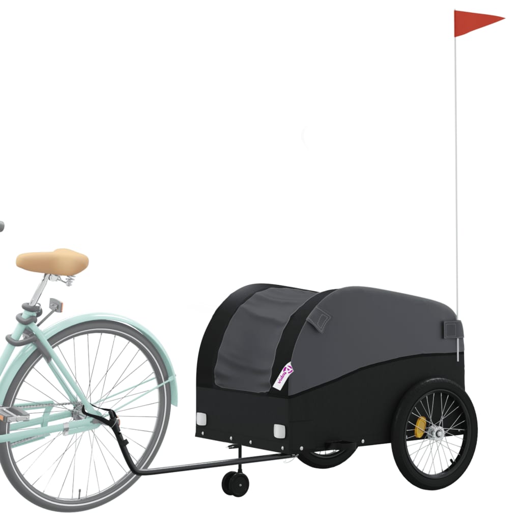 Rimorchio da Bici Nero 45 kg in Ferro 94157