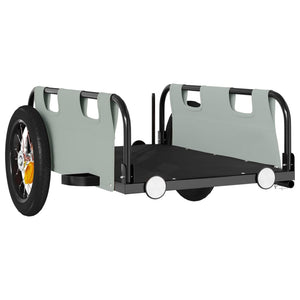 Carrello rimorchio trasporto biciclette tessuto Oxford grigio ferro 02_0044397