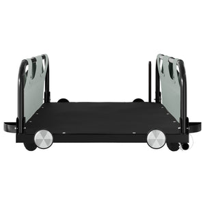 Carrello rimorchio trasporto biciclette tessuto Oxford grigio ferro 02_0044397