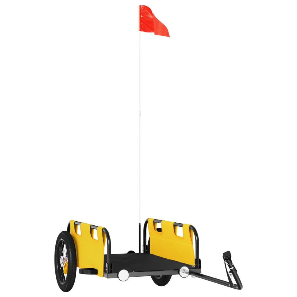 Carrello rimorchio trasporto biciclette tessuto Oxford ferro giallo 02_0044194