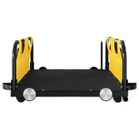 Carrello rimorchio trasporto biciclette tessuto Oxford ferro giallo 02_0044194