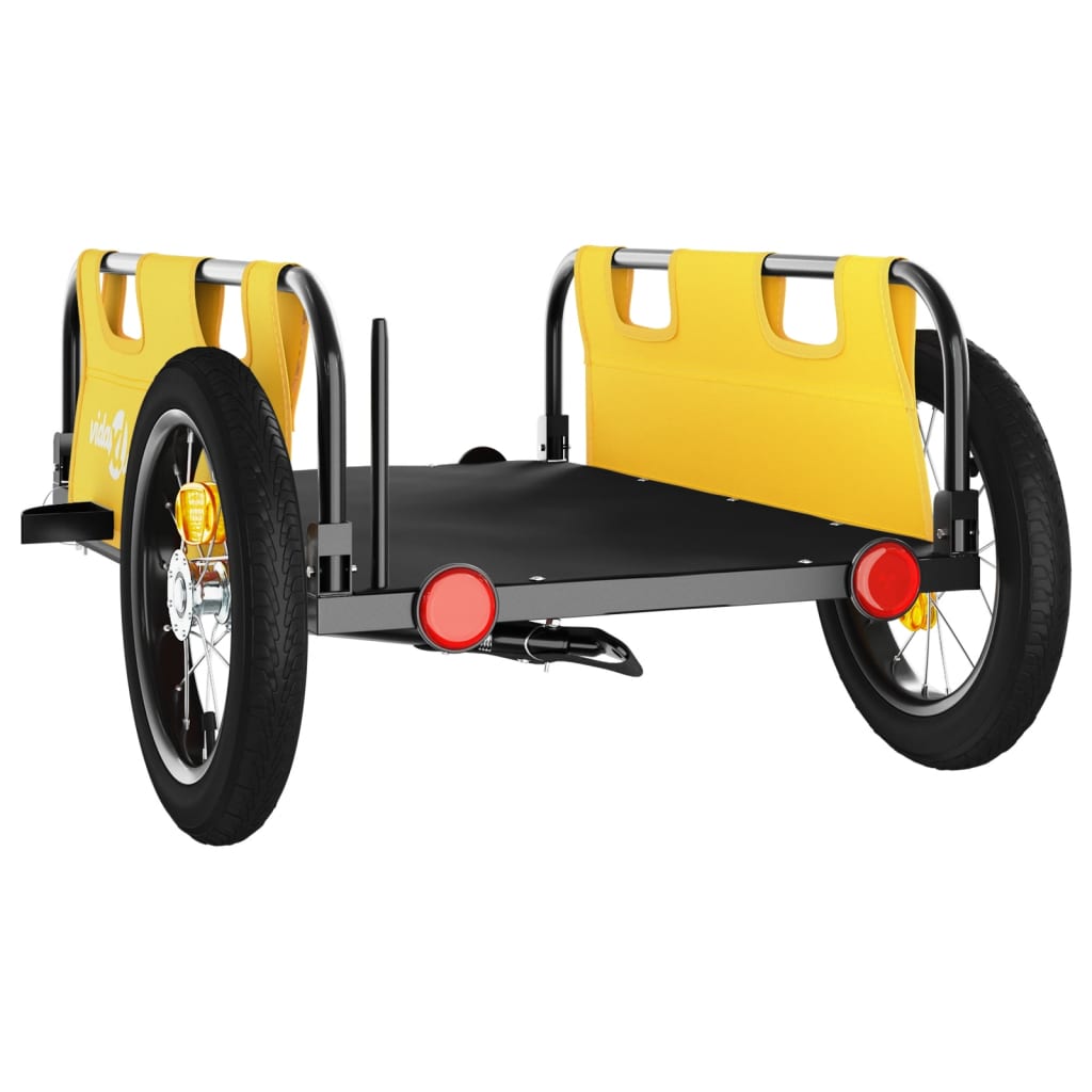 Carrello rimorchio trasporto biciclette tessuto Oxford ferro giallo 02_0044194