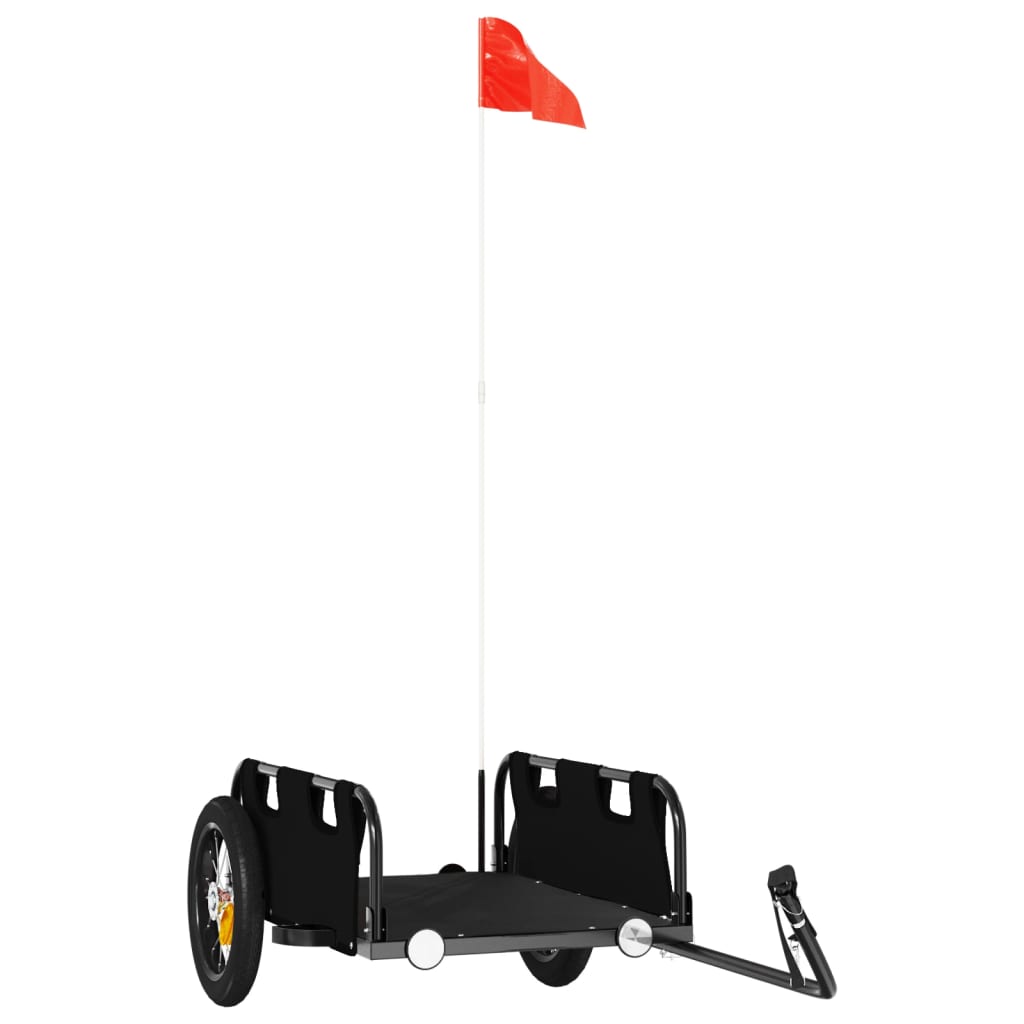 Rimorchio da Bici Nero Oxford e Ferro