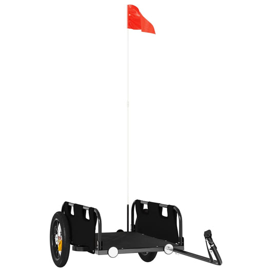 Rimorchio da Bici Nero Oxford e Ferro