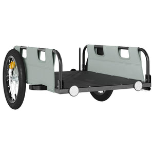 Carrello rimorchio trasporto biciclette tessuto Oxford grigio ferro 02_0044395