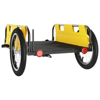 Carrello rimorchio trasporto biciclette tessuto Oxford ferro giallo 02_0044192