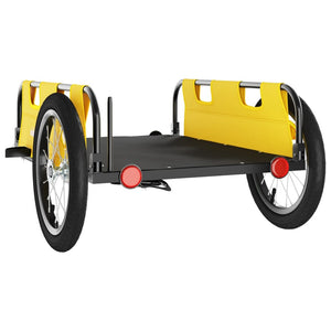 Carrello rimorchio trasporto biciclette tessuto Oxford ferro giallo 02_0044192