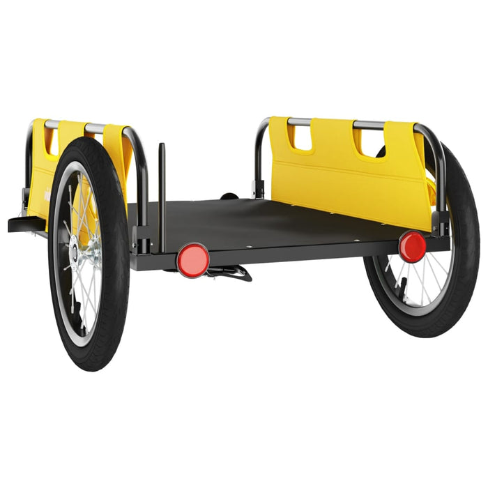 Carrello rimorchio trasporto biciclette tessuto Oxford ferro giallo 02_0044192