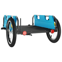 Carrello rimorchio trasporto biciclette tessuto Oxford blu ferro 02_0044391