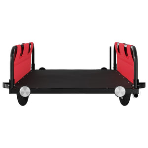 Carrello rimorchio trasporto biciclette tessuto Oxford ferro rosso 02_0044387